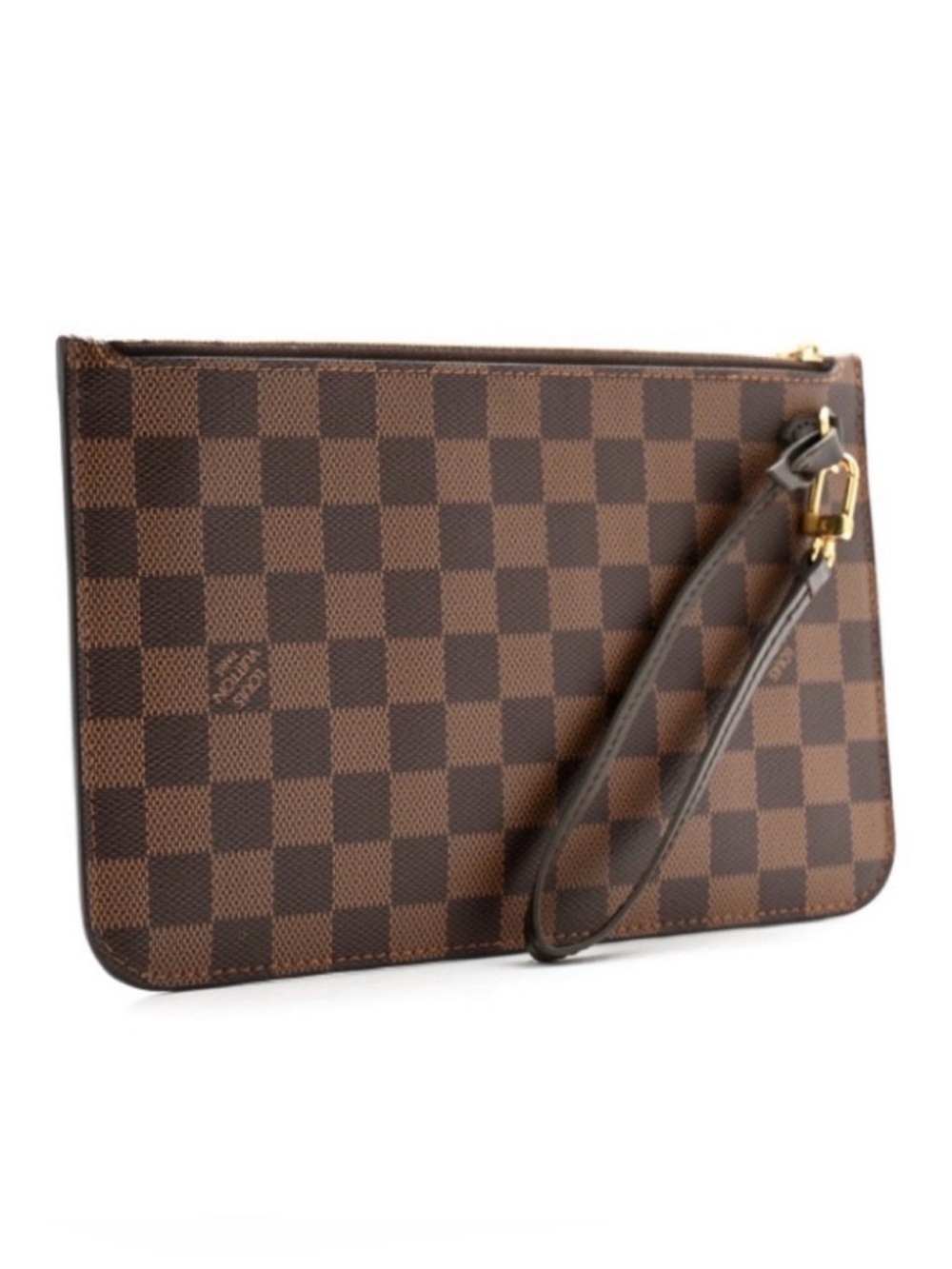 Authentic NEW Louis Vuitton Neverfull GM damier ebene wristlet pouch